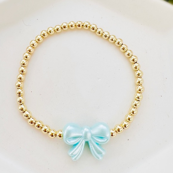 Coquette Baby Blue Bow Knot Bracelet 💙 - Picture 1 of 3